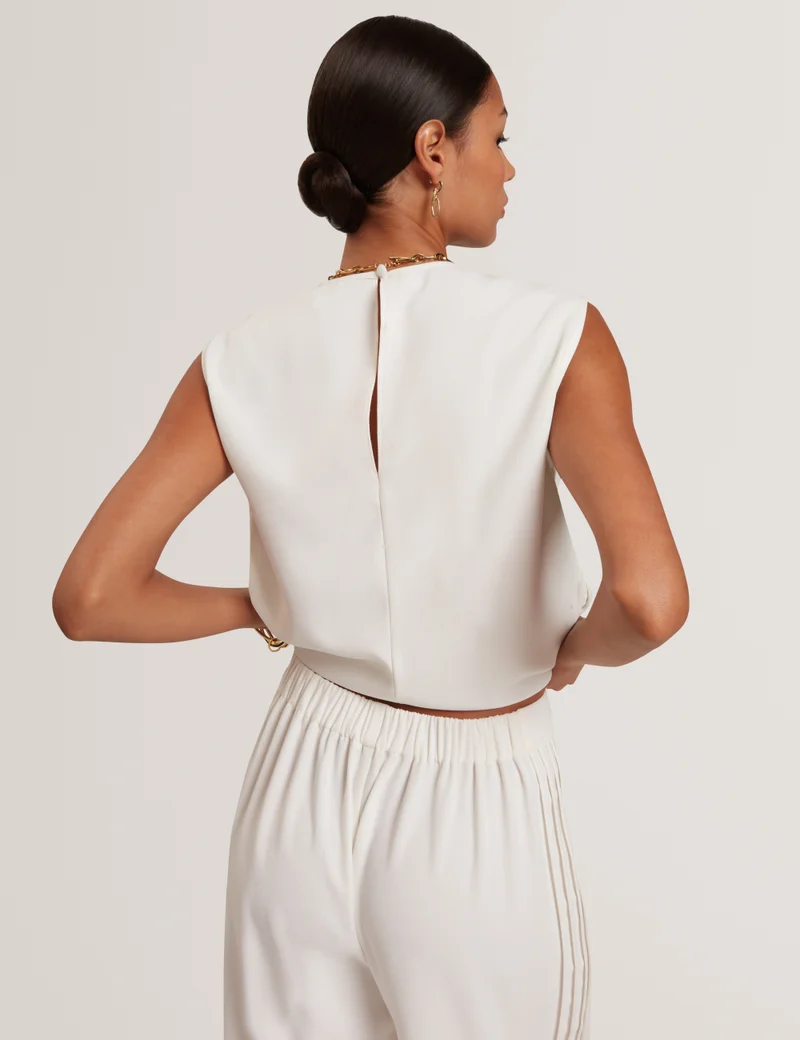 Ted Baker Piping Detail Wide Leg Crepe Trouser